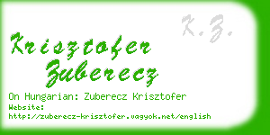 krisztofer zuberecz business card